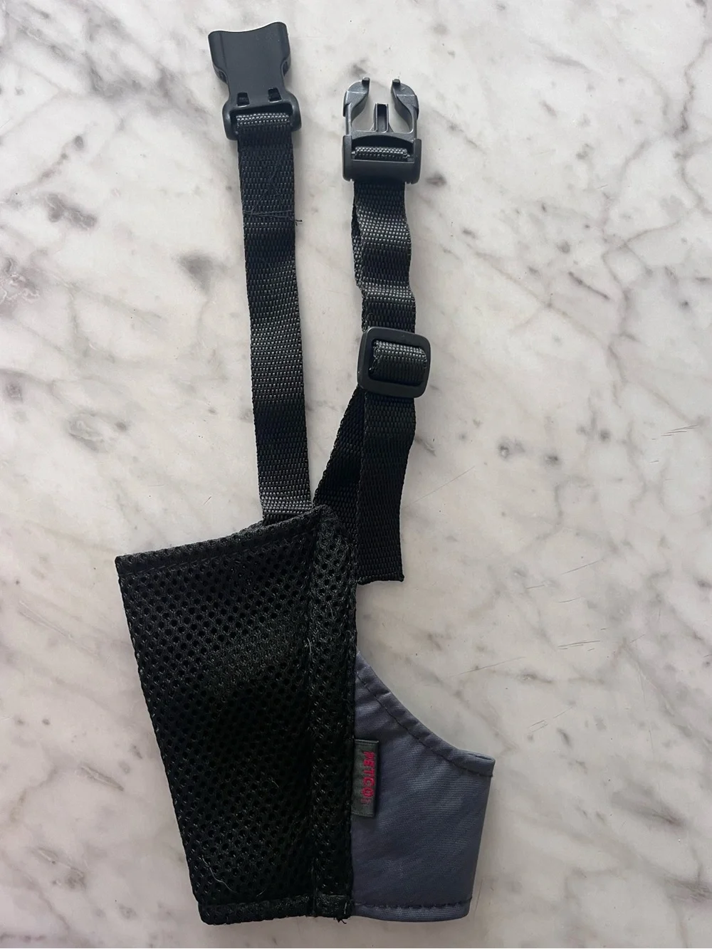 Petco Black Mesh soft dog muzzle adjustable size medium large